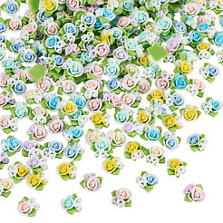 200 Stück undurchsichtige Blumen-Cabochons aus Kunstharz&nbsp;CRES-TA0001-73