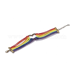 Braccialetto orgoglio arcobaleno&nbsp;LS-BJEW-F424-02