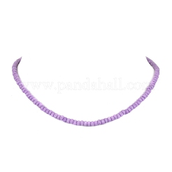 6 set di collane di perline di vetro bicolore con fermagli in acciaio inossidabile 304&nbsp;NJEW-JN04380