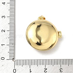 Messing Micro Pave klare Zirkonia Medaillon Anhänger&nbsp;KK-P350-24G