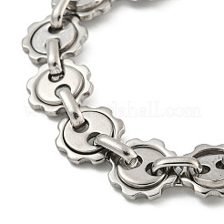Bracciali con catene a maglie solari in acciaio inossidabile 304 anti-ossidazione per uomo e donna&nbsp;BJEW-D042-06P