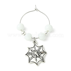 Set di fascini in vetro per vino in lega di stile tibetano&nbsp;AJEW-JO00184