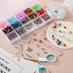 Kit per la creazione di decorazioni con pendenti con orecchini pendenti con perline fai da te&nbsp;DIY-TA0008-02