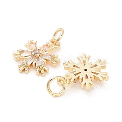 Pendentifs avec zircon cubiques à micro-pavés en laiton&nbsp;KK-B133-05G-01