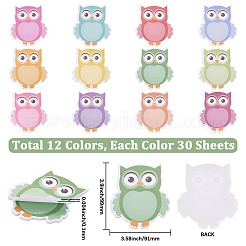 12 bloc-notes adhésif hibou&nbsp;OFST-SP0001-10
