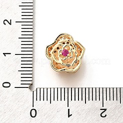 Messing Mikro ebnen Zirkonia European Beads&nbsp;KK-M318-30G