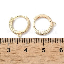 Messing micro pave zirkonia hoop ohrring Zubehör&nbsp;KK-P257-05G