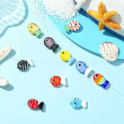 10pcs 10 Arten handgemachte Bunte Malerei-Perlen&nbsp;LAMP-CJ0002-57