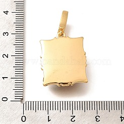 Pendentifs en laiton avec micro pavé de zircone cubique&nbsp;KK-R212-03G-05