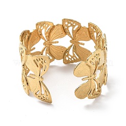 Brazaletes de acero inoxidable 304 con revestimiento iónico (IP) para mujer&nbsp;BJEW-Z078-03G
