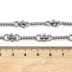 Halsketten aus gedrehten Gliederketten aus Edelstahl 304 für Damen und Herren&nbsp;NJEW-Z115-02P