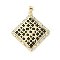 Micro cuivres ouvrent zircone cubique pendentifs en résine&nbsp;KK-L239-047G-B