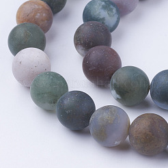 Natur Indien Achat Perle Stränge&nbsp;G-G735-01F-10mm