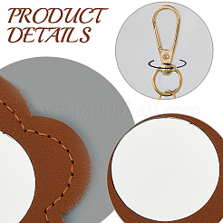 6 pendentif décoratif en cuir PU 6 couleurs&nbsp;HJEW-CL0001-15