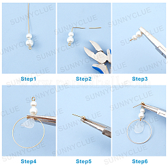 Kits de fabrication de boucles d'oreilles en pétales DIY&nbsp;DIY-SC0013-77G