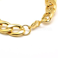 Bracciali alla moda da uomo in acciaio inossidabile 304 con catena figaro&nbsp;STAS-A028-B019