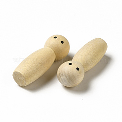 Unvollendete Holzpflockpuppen zeigen Dekorationen&nbsp;LS-WOOD-E015-01H
