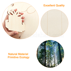Décoration suspendue de porte en bois naturel découpée au laser non finie pour la décoration de porte d'entrée&nbsp;WOOD-GF0001-61