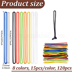 120 Stück 8 Farben PVC-Reisegepäckanhänger mit Schlüsselband&nbsp;FIND-GA0008-09