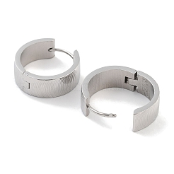 Orecchini a cerchio huggie testurizzati in acciaio inossidabile 304 anti-ossidazione per donna&nbsp;EJEW-C096-33P