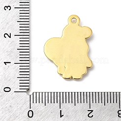 304 Edelstahl-Emaille-Anhänger&nbsp;STAS-P427-05B-G
