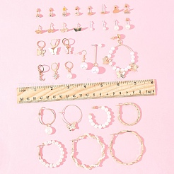 6Sets Legierung & Kunststoff Perlenohrring-Sets&nbsp;EJEW-FS0001-25