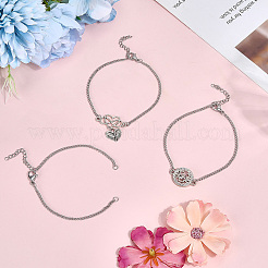 18 Stück 304 Edelstahl-Kettenarmbandherstellung&nbsp;MAK-SC0001-34