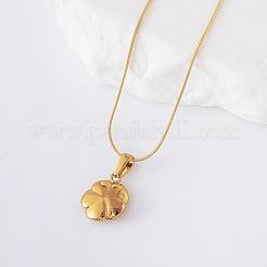 3 collier élégant avec pendentif rose en acier inoxydable pour femme&nbsp;QZ9315