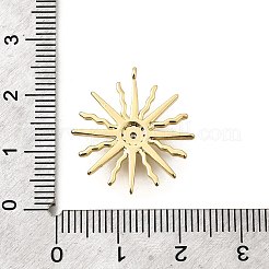 Pendentifs avec zircon cubiques à micro-pavés en laiton&nbsp;KK-Q097-01G