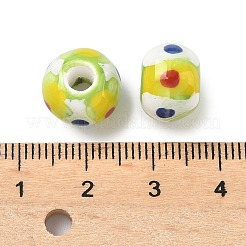 Abalorios europeos de porcelana hechas a mano&nbsp;PORC-C009-01D