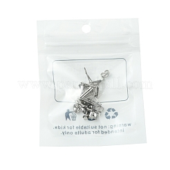 10 pz 201 orecchini a bottone in acciaio inossidabile con foro&nbsp;EJEW-FS0001-14A