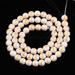 Abalorios de jade natural de mashan hebras&nbsp;G-A255-A01-02I