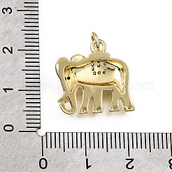 Pendenti in zirconi neri con micro pavè di ottone&nbsp;CU-L001-18G-04
