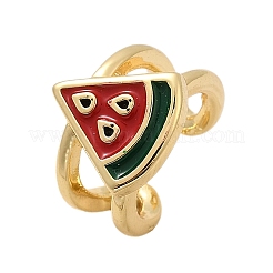 Orecchini a polsino in ottone smaltato&nbsp;EJEW-Q036-02B-G