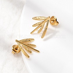 Pendientes de hoja de acero inoxidable 304&nbsp;EJEW-K268-52G