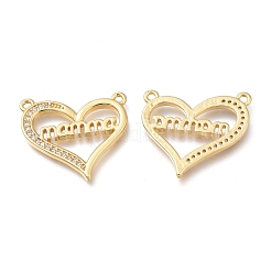 Maillons de zircone cubique micro-pavés en laiton creux&nbsp;ZIRC-H700-17G