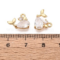 Messing micro pave klar zirkonia charme&nbsp;KK-N288-15G