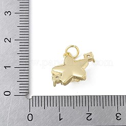 Pendenti in ottone con micro pavè di zirconi e vetro&nbsp;KK-F892-47G