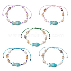 Braccialetti di perline intrecciate con semi di vetro&nbsp;BJEW-MZ00172