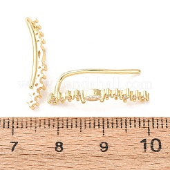 Messing Micro Pave Zirkonia Ohrstecker Ohrstecker&nbsp;KK-CBAA351-01G