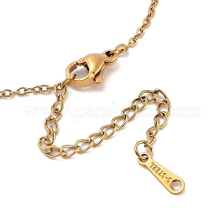 Colliers pendentifs en acier inoxydable 201 avec placage sous vide PVD&nbsp;NJEW-R267-02Q-G