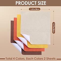 8 Blatt 4 Farben Leinen Buchhüllen&nbsp;DIY-CP0010-67A