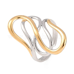Bagues de manchette ouvertes en acier inoxydable 304 pour femmes&nbsp;RJEW-K321-01I