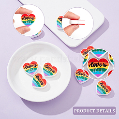 8 Stück Pride Regenbogen Motiv Lebensmittelqualität umweltfreundliche Silikon Fokalperlen&nbsp;SIL-CA0001-34
