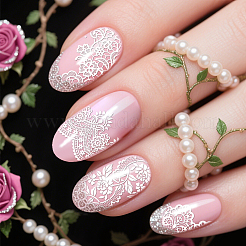 Plantillas de arte de uñas diy de acero inoxidable&nbsp;MRMJ-WH0092-234