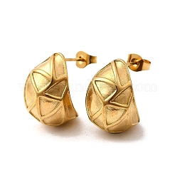 Pendientes de botón de acero inoxidable 304&nbsp;LS-EJEW-F381-01A-G