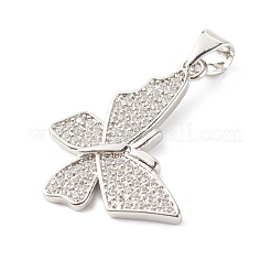 Messing micro pave klare zirkonia anhänger&nbsp;ZIRC-P094-12P-RS
