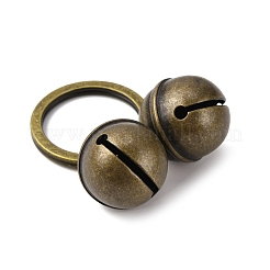 Porte-clés cloche en laiton&nbsp;HJEW-WH0042-22AB