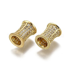 Messing Mikro ebnen Zirkonia European Beads&nbsp;KK-Z100-09G