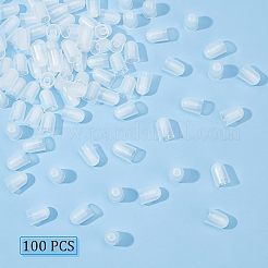 100 tappo per siringa in plastica trasparente&nbsp;AJEW-OC0002-97
